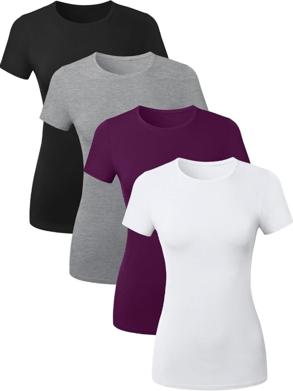 Casual Women's Cotton Crew Neck Tee Shirt - Soft, Comfortable Everyday Top
